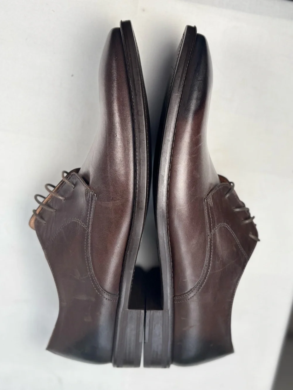 Donald J. Pliner Borak Men's Dark Brown Leather Derby Shoes Size 11 M